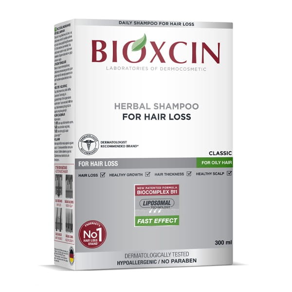 Szampon ziołowy do włosów przetłuszczających się Bioxcin 300 ml