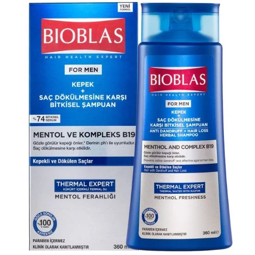 Szampon Bioblas MEN przeciw wypadaniu włosów i przeciwłupieżowy 360 ml
