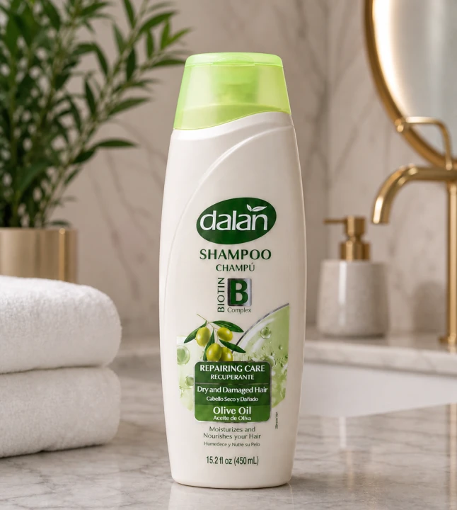 Szampon Dalan Biotin B Complex 450 ml – regenerujący do suchych i zniszczonych włosów z oliwą z oliwek