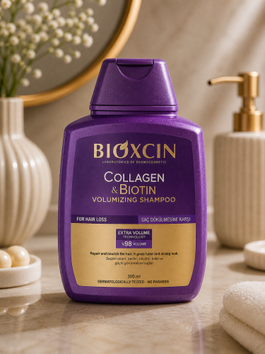 Szampon na objętość i wzmocnienie  Collagen &amp;amp; Biotin Bioxcin 300 ml