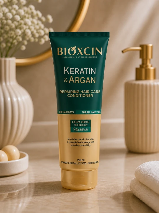 BIOXCIN Keratin &amp;amp; Argan – odżywka regenerująco-odbudowująca (250 ml)