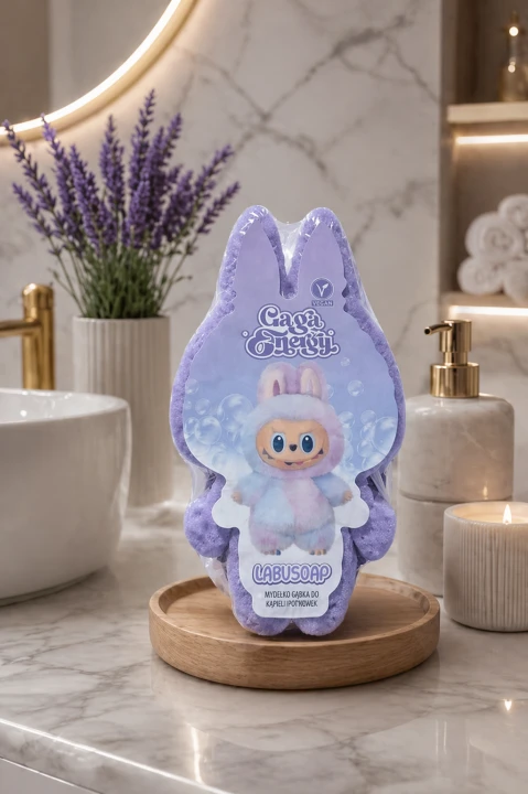LABUSOAP Lawenda - mydełko w gąbce dla dziec