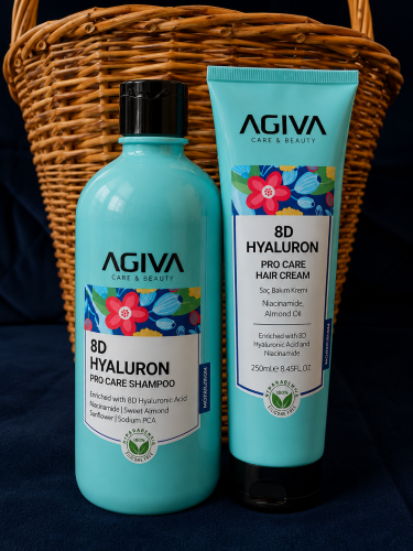 Zestaw Agiva 8D Hyaluron Pro Care – Szampon 500ml + Odżywka 250m