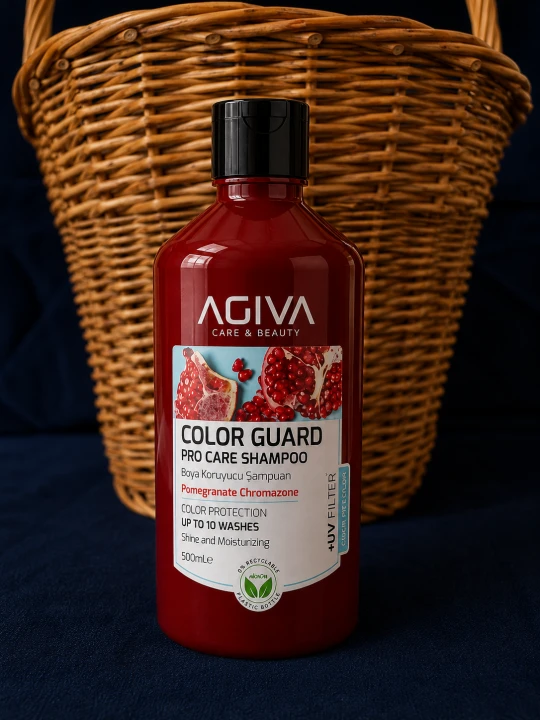 Szampon do włosów farbowanych z ekstraktem z Granatu z filtrem UV Agiva 500 ml