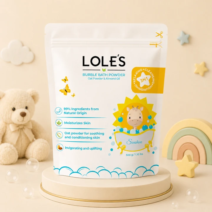 puder do kąpieli z olejkiem migdałowym dla dzieci Lole's 500 g